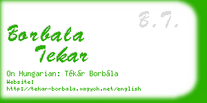 borbala tekar business card